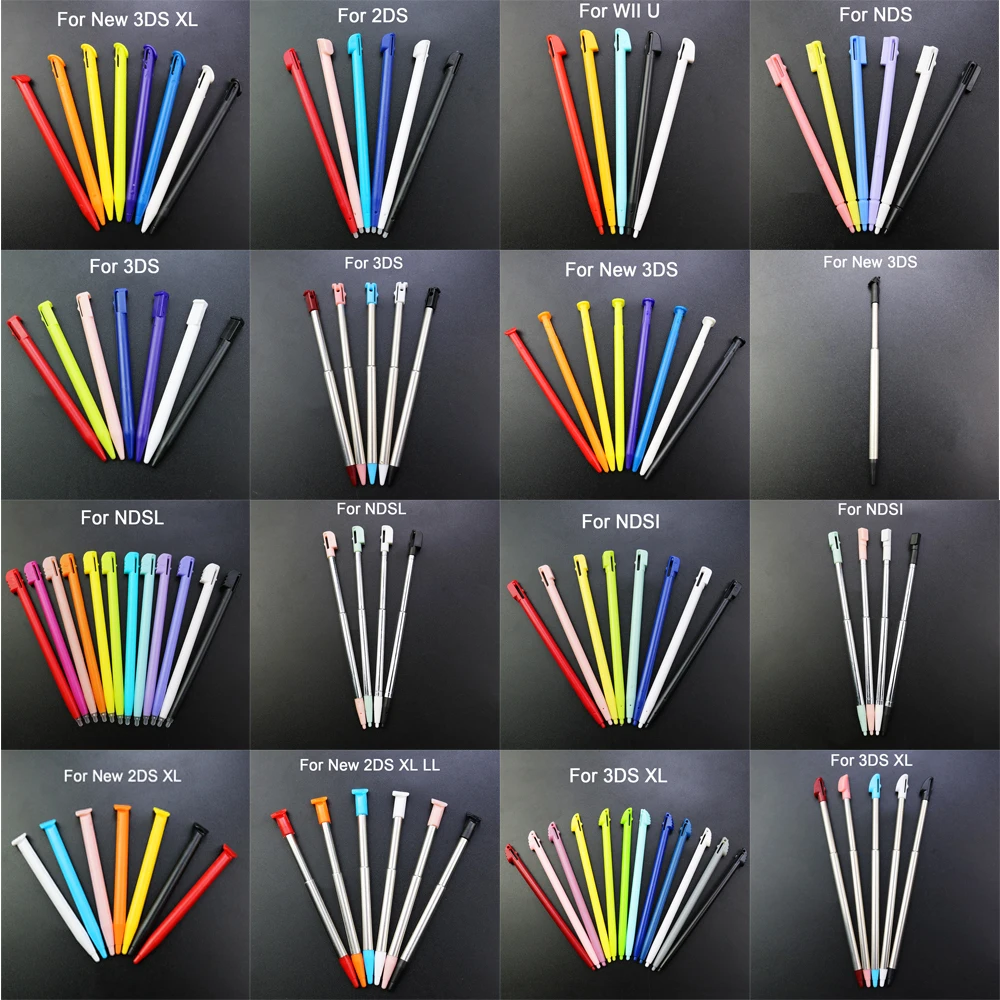 YUXI 1 sztuk plastikowy rysik dotykowy metalowy teleskopowy długopis Stylus dla Nintendo 3DS XLNDSI NDSL NDS nowy 2DS XL LL 2DS 3DS