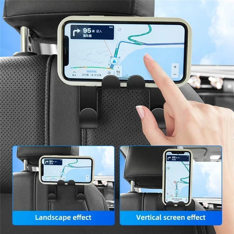Car Back Seat Hook Hanging Storage Phone Holder