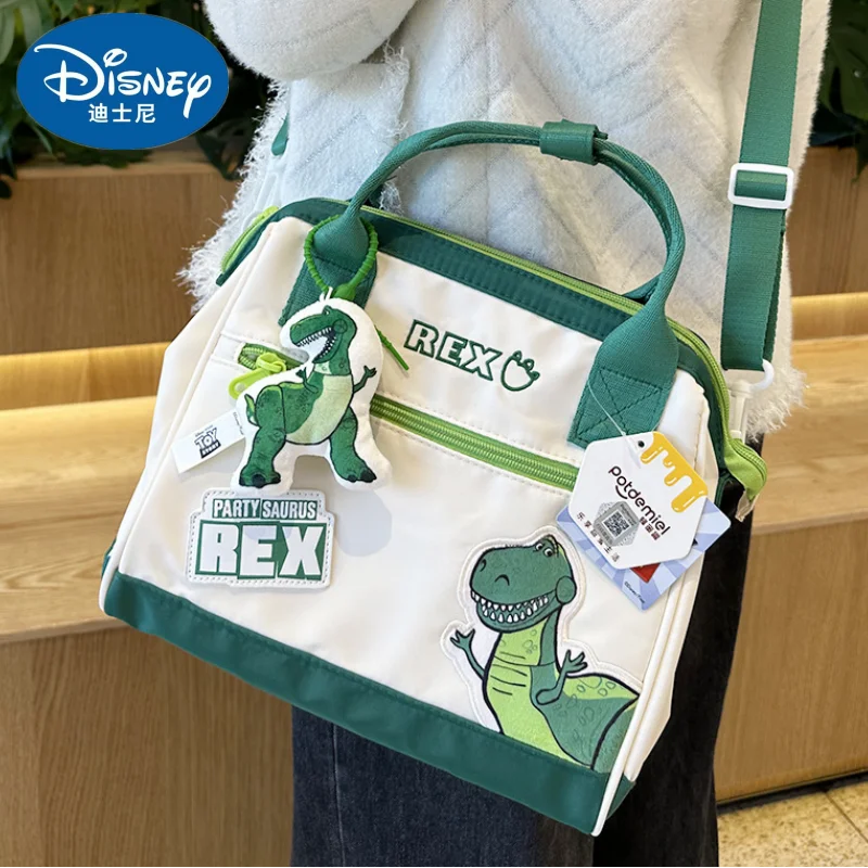 

Disney Original Meilin Hamm Rex Cartoon Fashion Portable Canvas Shoulder Bag Kawaii Anime Girls Large-Capacity Handbag