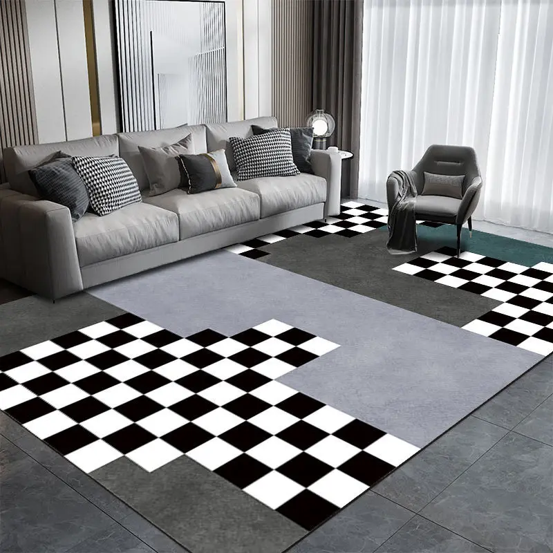 

641 Large Plush Carpet Living Room Decoration Tie-Dye Soft Fluffy Rug Thick Bedroom Carpets Anti-slip Washable Floor Mats