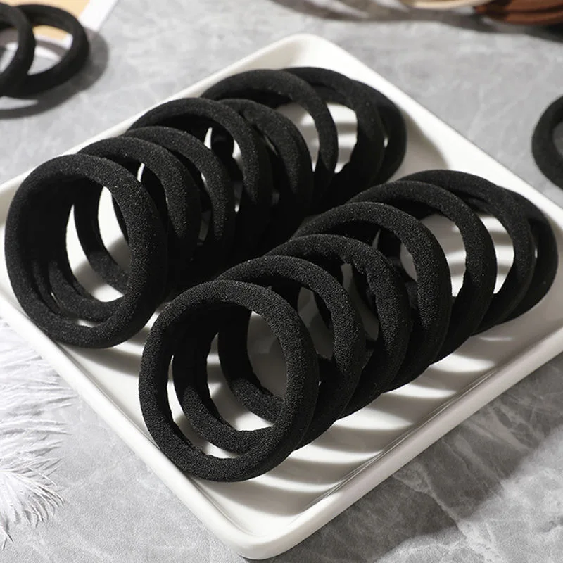 Hair Bands 50/100pcs Black for Women Girls High Elastic Rubber Band Hair Ties Ponytail Holder Scrunchies