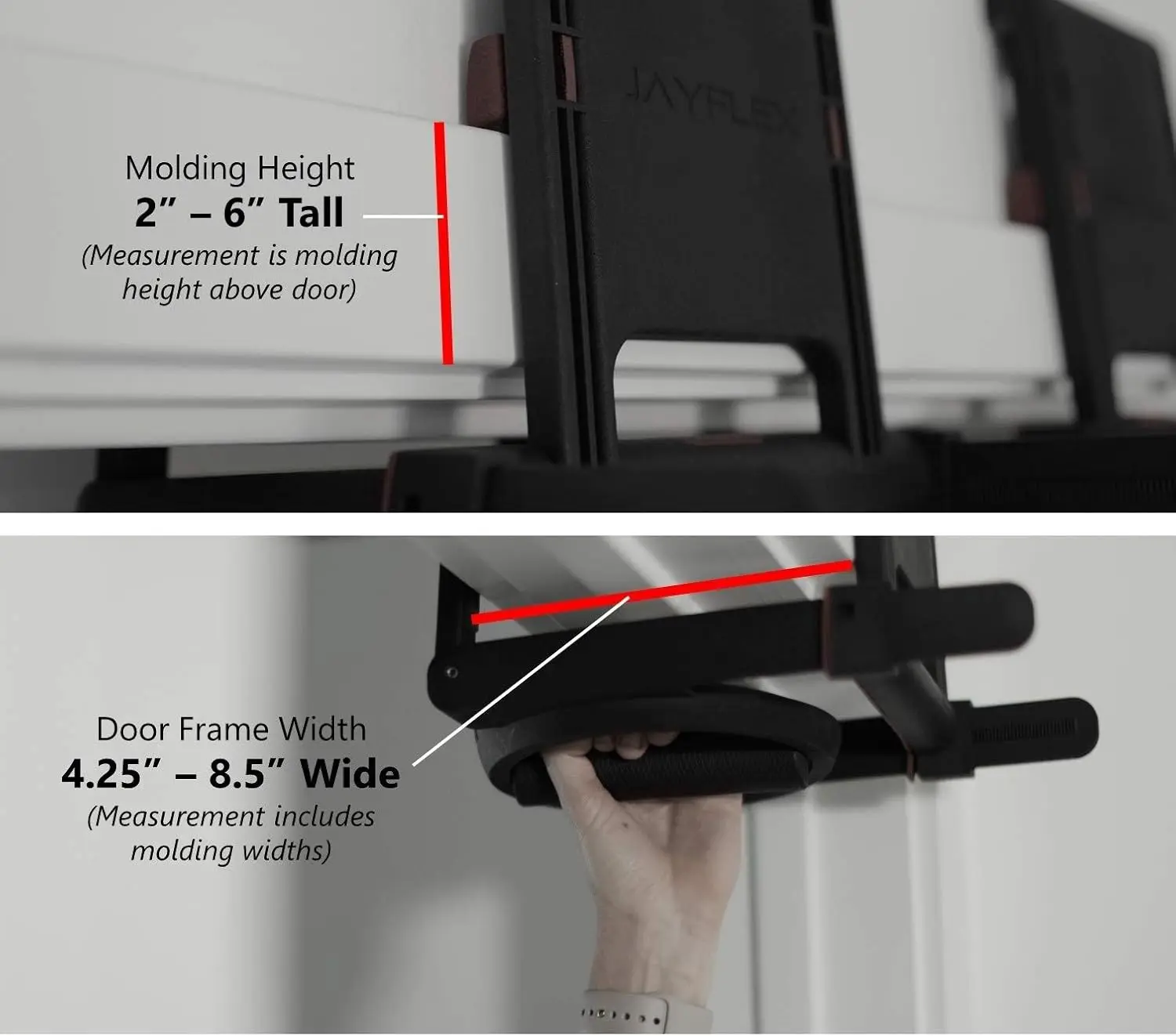 Portable Door Frame Pull Up Bar Rotating Handles, No Screws Needed-275 lbs Capacity-Perfect for Home or T