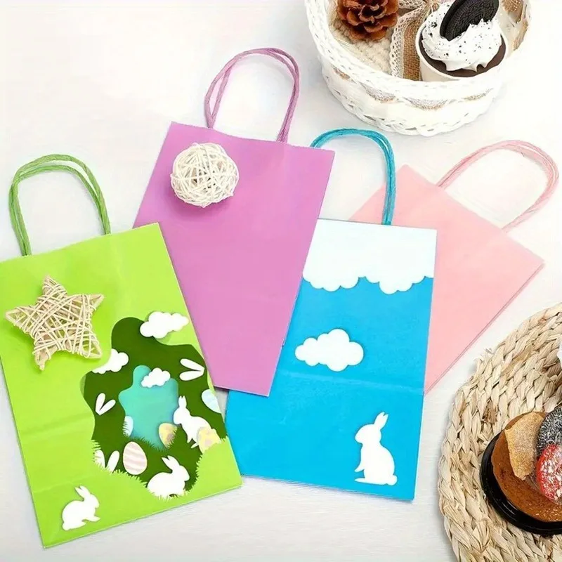 10/20PCS Candy Bunte Kraft Papier Geschenk Tasche Hochzeit Party Dekoration DIY Geschenk Einkaufstaschen Halloween Weihnachten Liefert – Detail 3