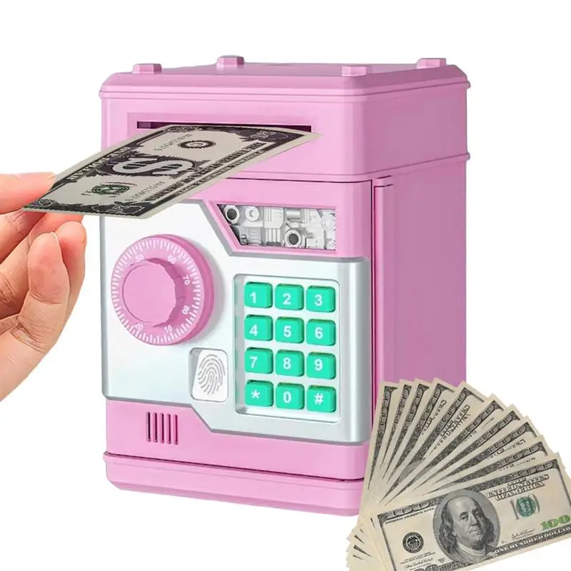 

Mini Atm Bank Machine Auto Scroll Paper Money Box Coin Banks Creative Toys Money Coin Bank Large Capacity For Change And Cash