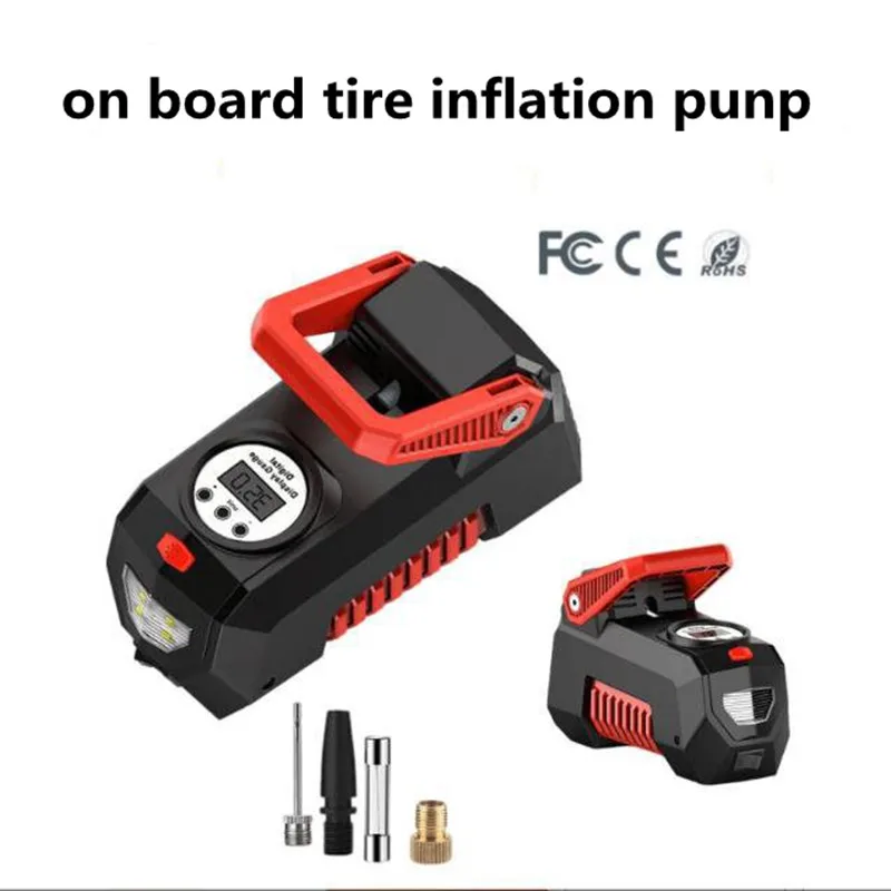 

12V Electric Air Pump with Light Portable Car Tire Air Pump Suitable for Car Motorcycle Bicycle Ball Basketball Volleyball Infla