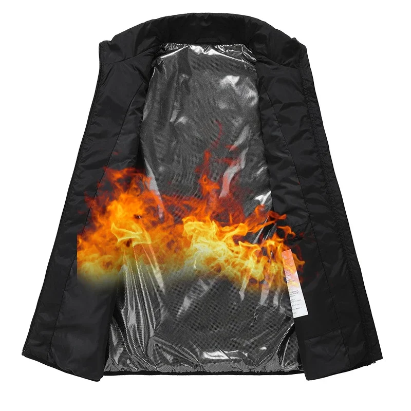 COMXZ 21-Zone USB Heated Vest 1-Minute Instant Heating 5V Low Voltage Men's Winter Outdoor Warmth Skiing Mountaineering Jacket