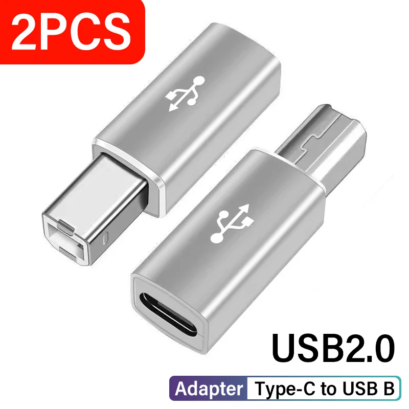 Universal USB B to Type C Adapter and Cable Extender