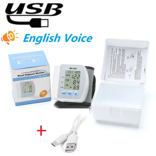 Usb Rechargeable Blood Pressure Electronic Pulse Meter Arm Sphygmomanometer  Heart Beat Rate Tonometer With Armband Health Care - Blood Pressure -  AliExpress