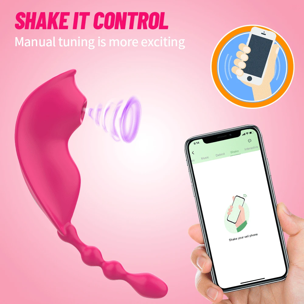 Bluetooth Sucking Vibrator APP Remote Control Butterfly Sucker Vagina Clitoris Stimulator Vibrating Dildo Sex Toys for Women Sb0a3061dd457450a97db71b1266afcd6F