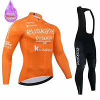 EUSKADI Team Winter Thermal Fleece Cycling Jersey Set Racing Bike Suit Mountian Bicycle Clothing Ropa Maillot Ciclismo Hombre 2