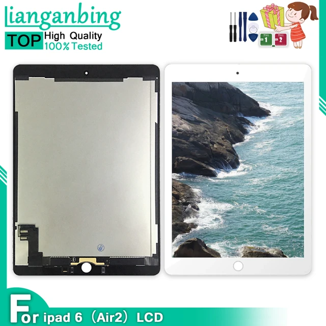 9.7 LCD For iPad Air 2 iPad 6 A1566 A1567 LCD Display Touch Screen  Digitizer Assembly Replacement For iPad 6 Air2 - AliExpress