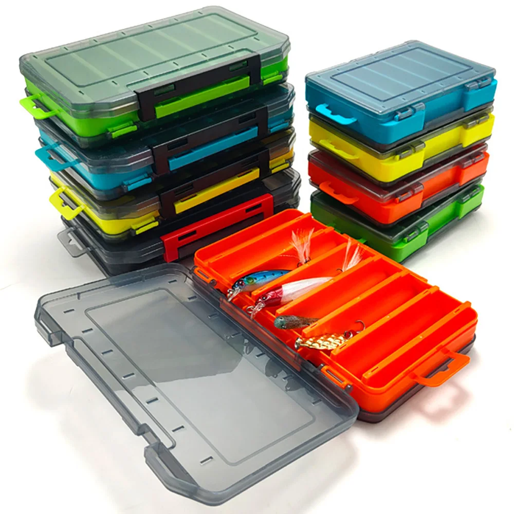 Fishing Tackle Box Lure Storage 14 Compartments Double Sided Open Case  Strength Container Baits Gear Accesorios Pesca Tools Set - AliExpress