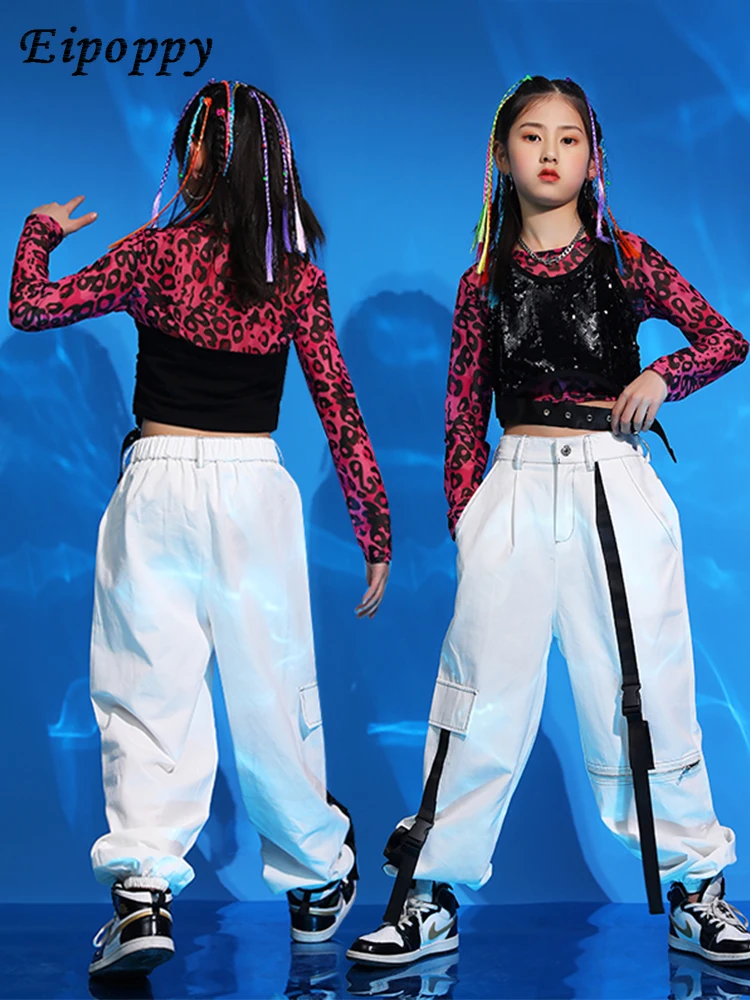 

Girls Jazz Costumes Girls Hiphop Exercise Clothing Children Model Catwalk Stage Performance Costume Fashionable Clothing