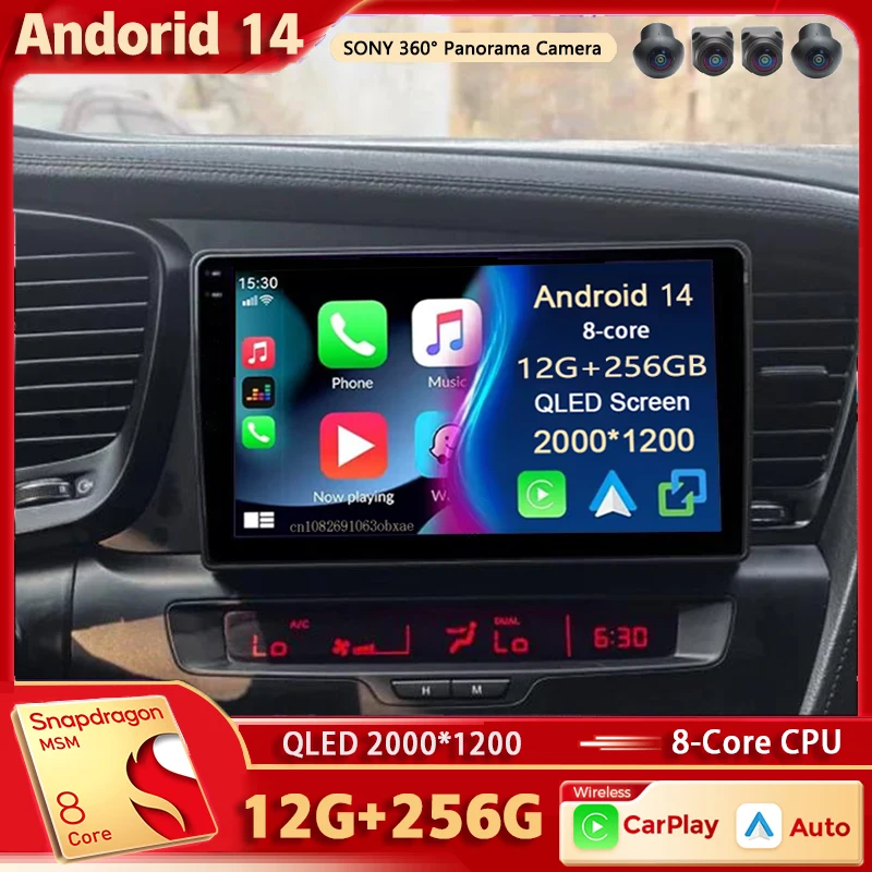 

Android 14 For KIA K5 Optima 3 2011-2015 2K QLED Car Radio Multimedia Video Player GPS AI Voice CarPlay Auto 4G Head Unit Stereo