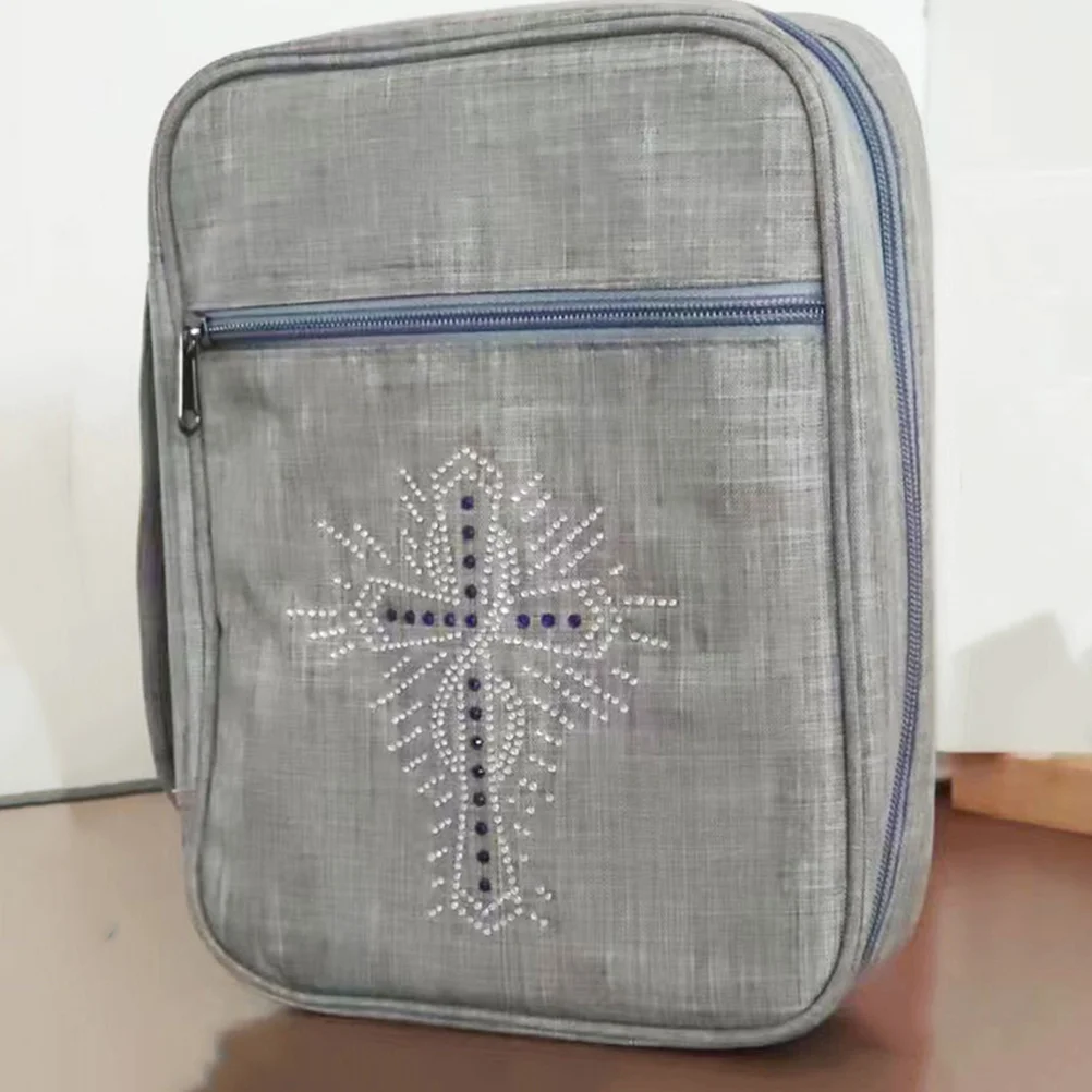 

Zippered Bible Book Cover Bag Decorative Book Protector Bag Bible Book Storage Bag Zipper Designed Bible Book Bag Decorative