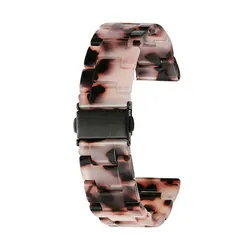 Colorful Resin Watch Band Strap for Smart and Traditional Watches (Black White)
