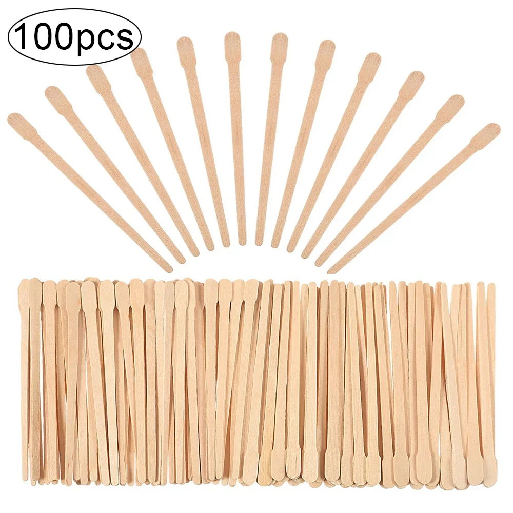 100PCS Woman Wooden Hair Removal Stick Disposable Depilation Spatula Wax thumbnail 2
