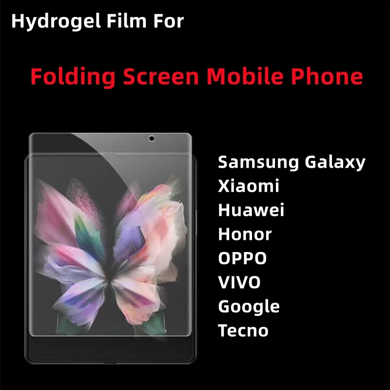 

2pcs HD Hydrogel Film For Samsung Galaxy Fold Xiaomi Huawei Honor OPPO VIVO Google Tecno Folding Mobile Phone Screen Protectors