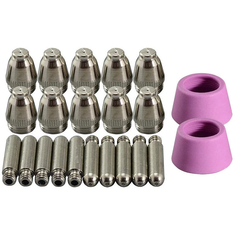 50Pcs Plasma Cutter Torch Consumables Electrode Nozzles Cups Kit For AG-60 SG-55 WSD-60 Fit CUT-60 LGK-60 Plasma Cutter 4