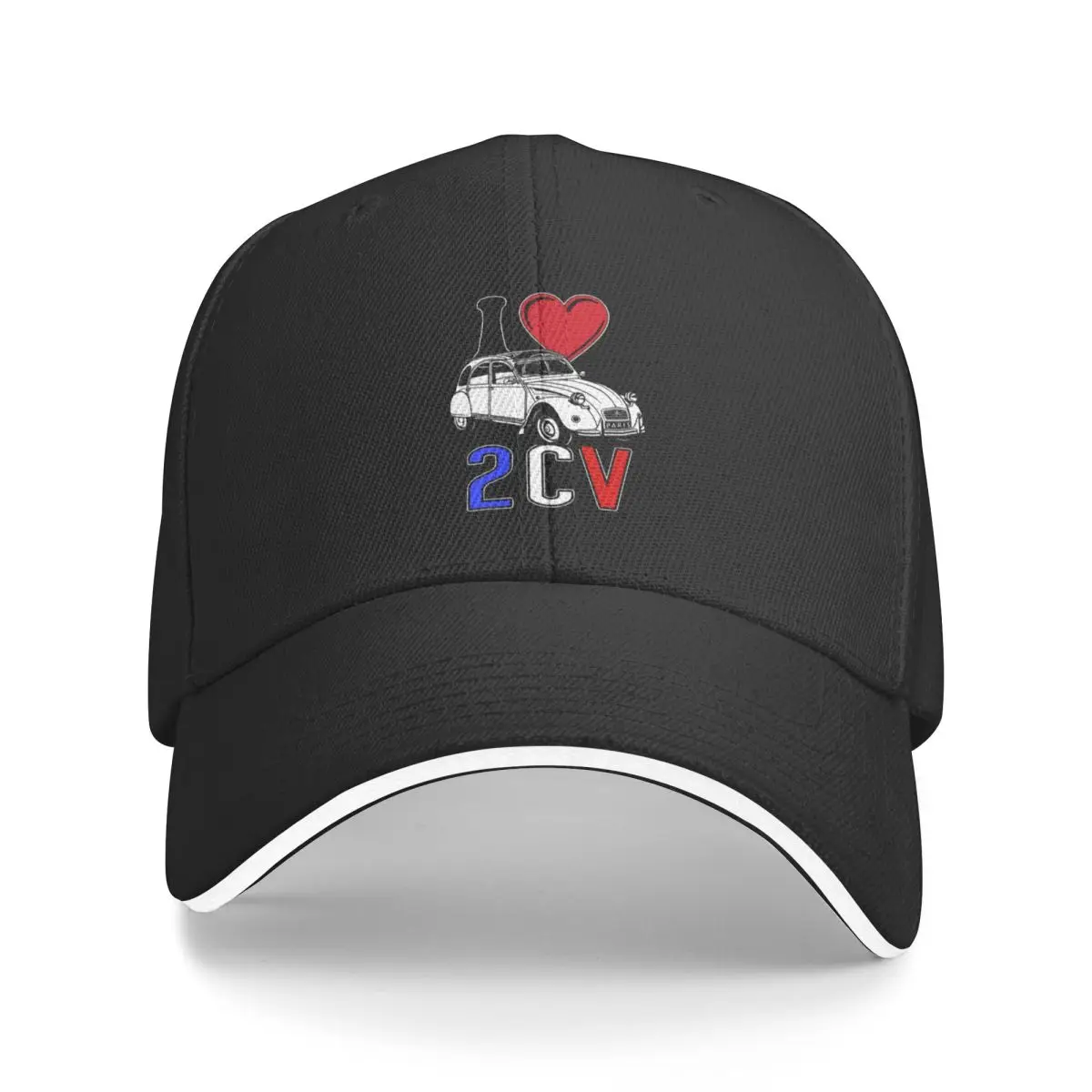 

New I Love 2CV Baseball Cap New Hat Military Cap Man Sunscreen Cap Female Men's