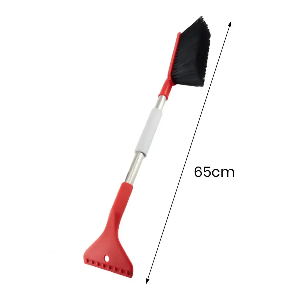 Car Snow Brush Ice Scraper Aluminum Alloy Long Handle EVA Sponge Grip Flexible Nylon Bristles Auto Windshield Snow Removal Broom