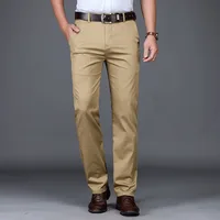 Pantalon droit décontracté en coton pour hommes, vêtements d'affaires, vert, noir, printemps, été, marque FjMale ingent, 2022 4