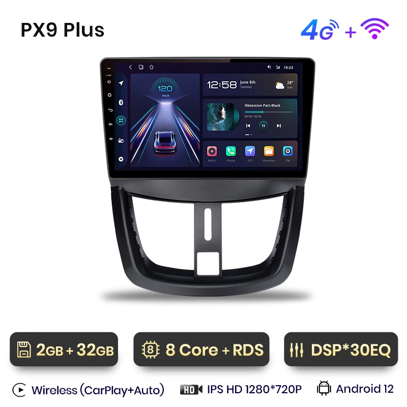 AWESAFE Autoradio Android 12 pour Peugeot 207 (2006-2015)[2Go+32Go] 9  Pouces avec Carplay Android Auto GPS Bluetooth WiFi FM RDS SWC - Cdiscount  Auto