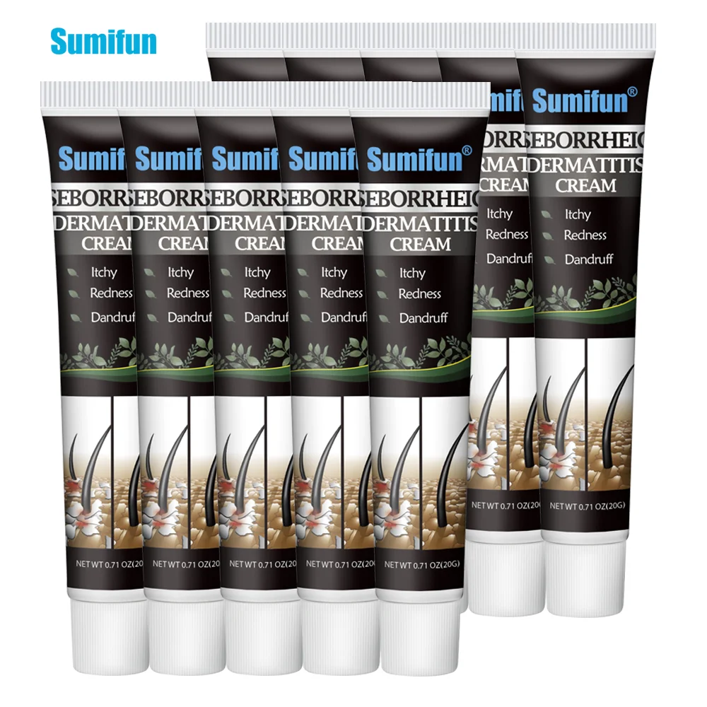 

1/3/5/10Pcs Sumifun Seborrheic Dermatitis Cream Head Pruritus Scalp Antibacterial Ointment Skin Anti-Itching Health Care Plaster