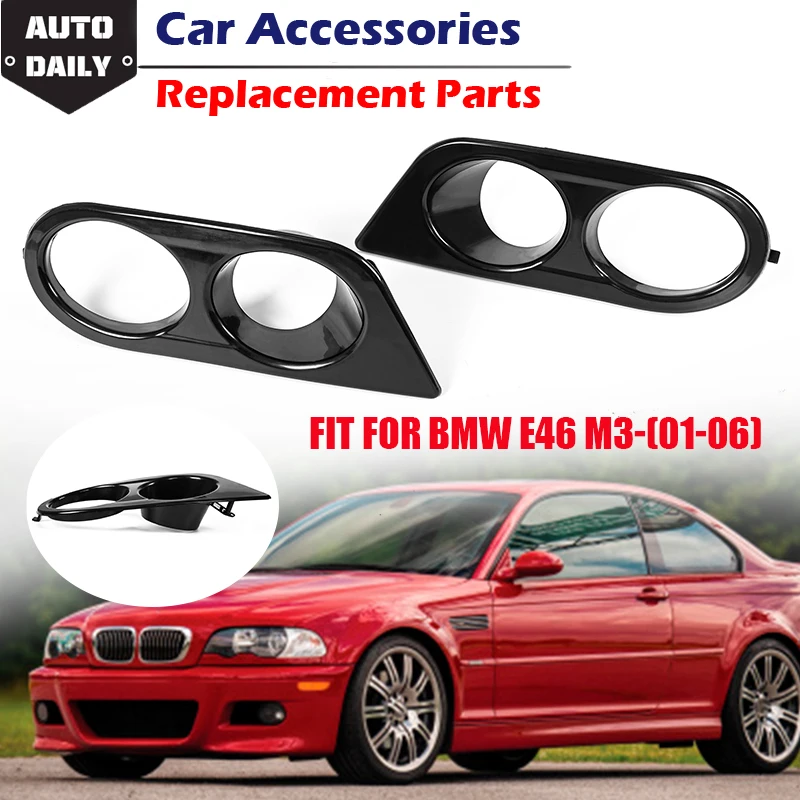 Front Fog Light Frame Grille Matte Black Surrounds Air Intake Duct Lamp ...