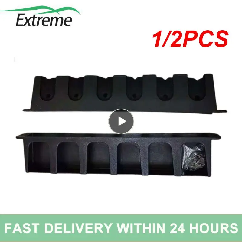 

1/2PCS Fishing Rod Holders 6-Rod Rack Vertical Pole Holder Wall Mount Modular For Garage Fishing Pole Display Stand Fixed Frame