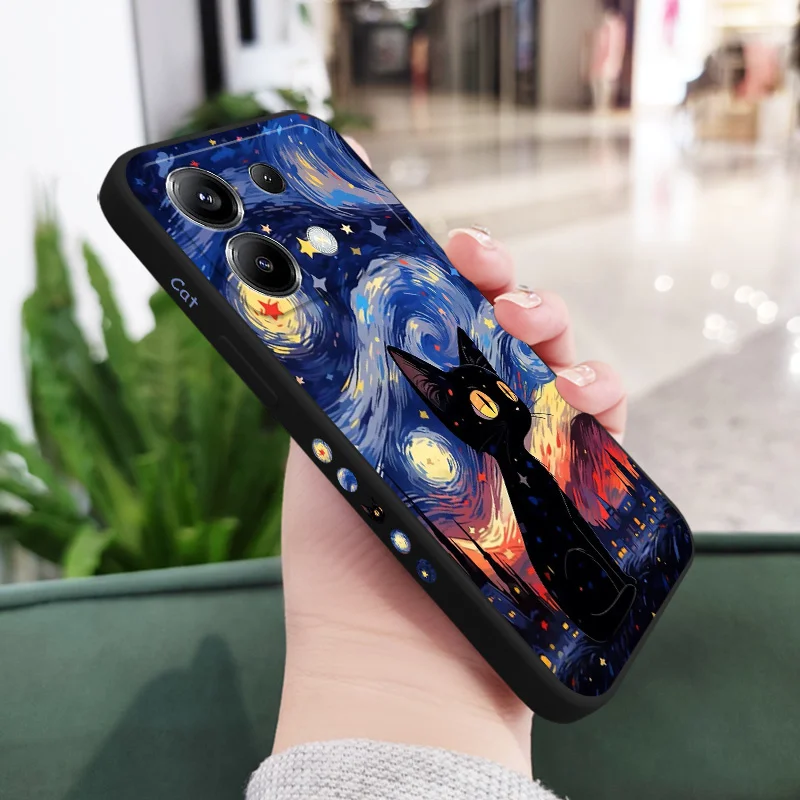 Star Cat Silicone Phone Case - Stylish & Durable Cover