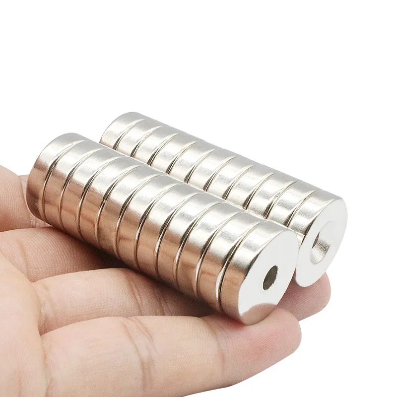 10/20/40/60Pcs Neodymium Disc Countersunk Hole Magnets Heavy Duty Rare Earth Magnet imanes Disc with Stainless Screws M3 M4 M5