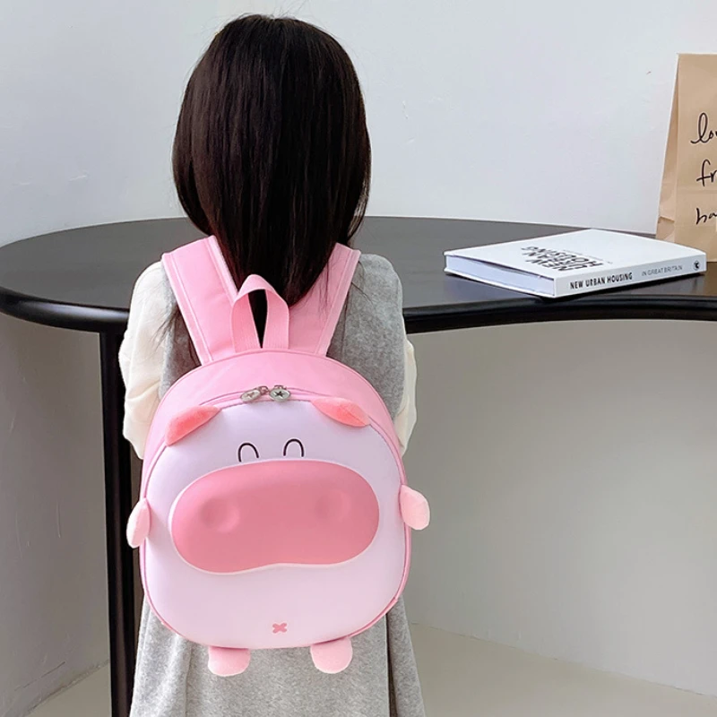 New Hard Shell Handheld Backpack Fashionable Cute Cute Cow Children's Backpack Trend Student Backpack 6
