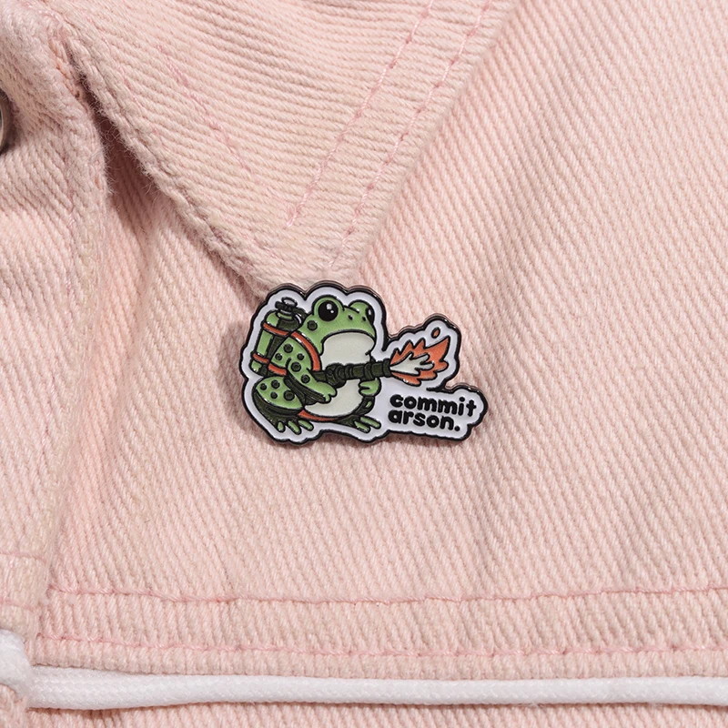 Frosch begehen Brands tiftung Emaille Pins benutzer definierte kreative interessante Broschen Revers Abzeichen Cartoon Tiers chmuck Geschenk für Freunde – Detail 8