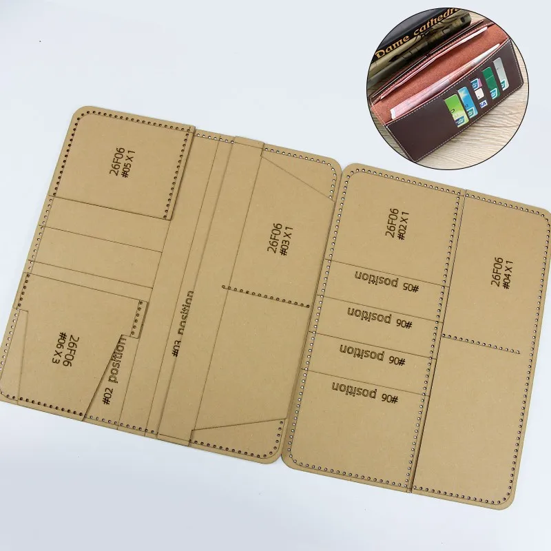 NUBECOM Business Wallets Making Stencil for Leather Leather Templates Long Wallet Template Tools herramientas para cuero