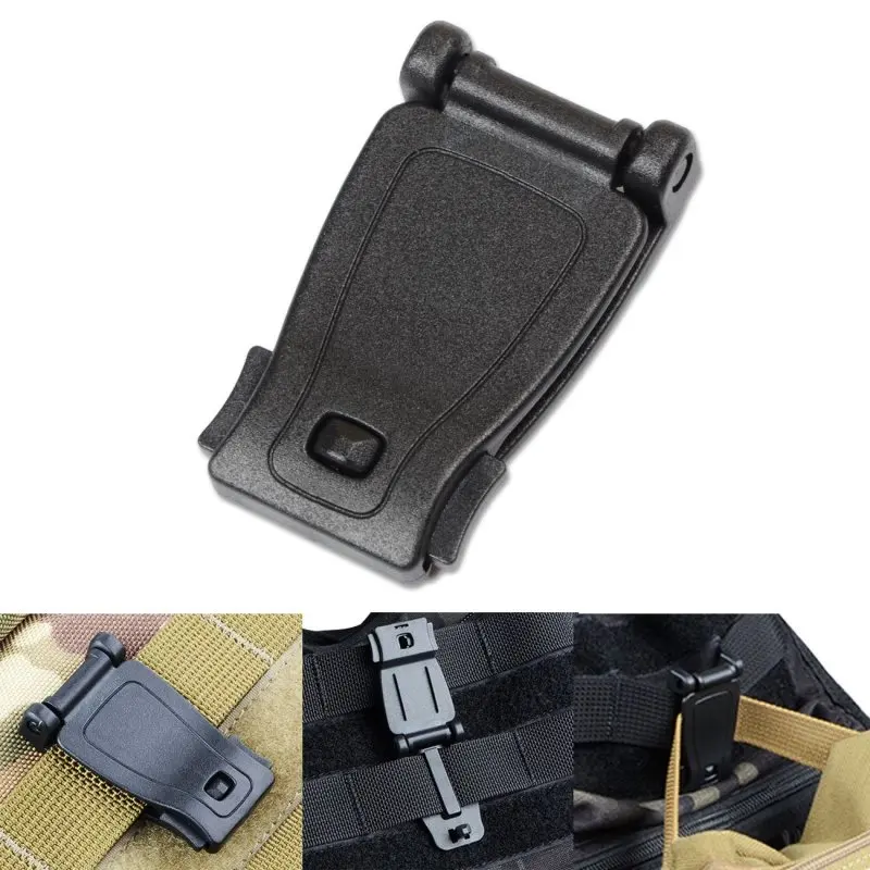 4PC 다목적 MOLLE 클립 전술 스트랩 웹 부착 연결 버클 관리 도구 가방 배낭 야외 캠프