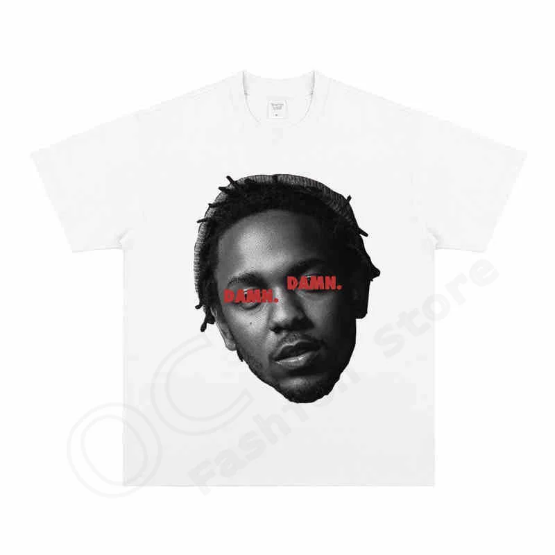 Kendrick Lamar tee Kung Fu Kenny DAMN Hip Hop Rap print short sleeve Men And Women T-shirt Beauty loose Causal Style T-shirt 2
