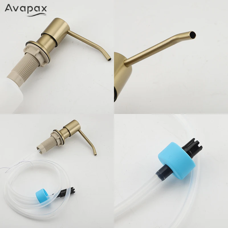 Gold Kitchen Sink Liquid Soap Dispenser Dishwashing Liquid Dispenser Pump Kitchen Hand Press Soap Bottle
