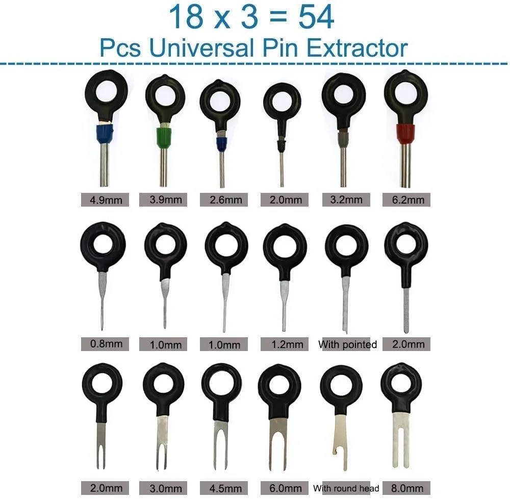 Car Terminal Removal Tool Kit 76pcs Automobile Wire Ejector Kit Car Pin Extractor Set Release Electrical Connector Puller car terminal tools