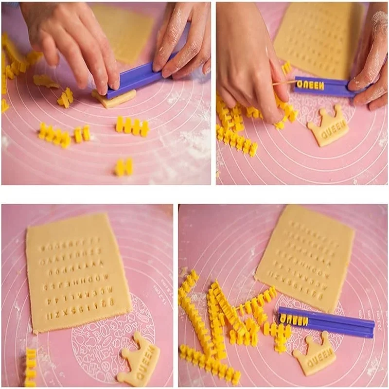 cookie cutters biscuits baking printing alphabet mold cookies cutter word press stamp baking mold cake curling embossing DIY tools