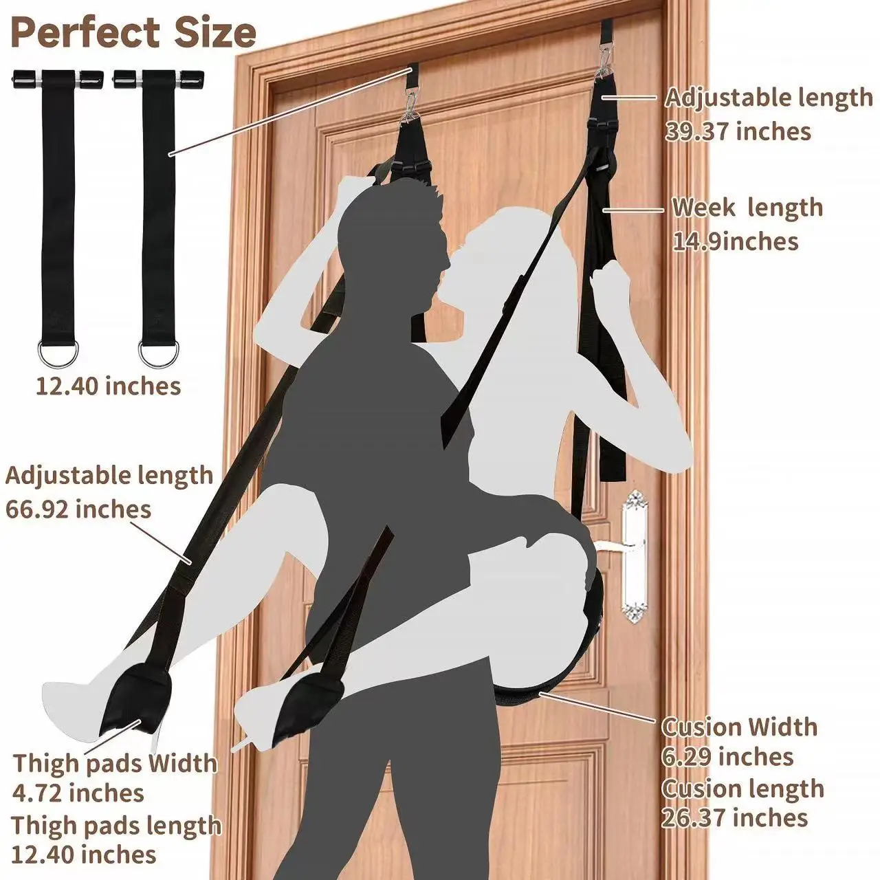 Sex Door Swing Sex Toys Bondage Boutique Fetish Spinning BDSM Adult Erotic Games Nylon Webbing Couple Hammock Metal Link