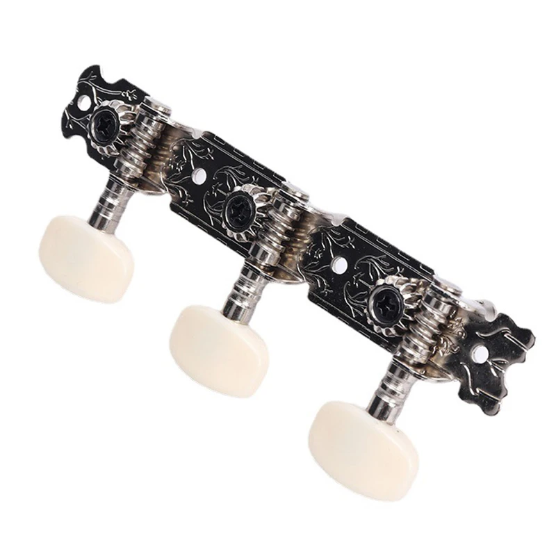 Guitar String Tuning Pegs Machine Heads 1Pair 3R3L White Button Tuners Accessories
