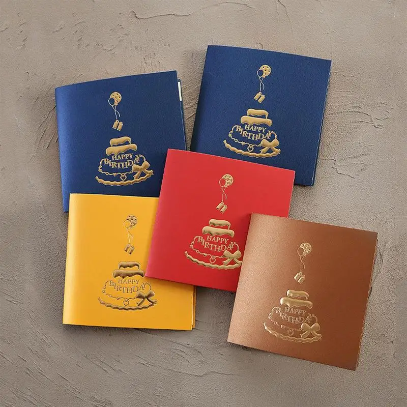 3D Happy Birthday Card Music Light Greeting Card with PopUp Birthday Cake Colourful Happy Cards