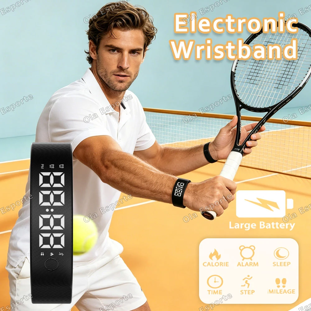 Waterproof Led Digital Sports Bracelet With Pedometer And Alarm_voghion.com