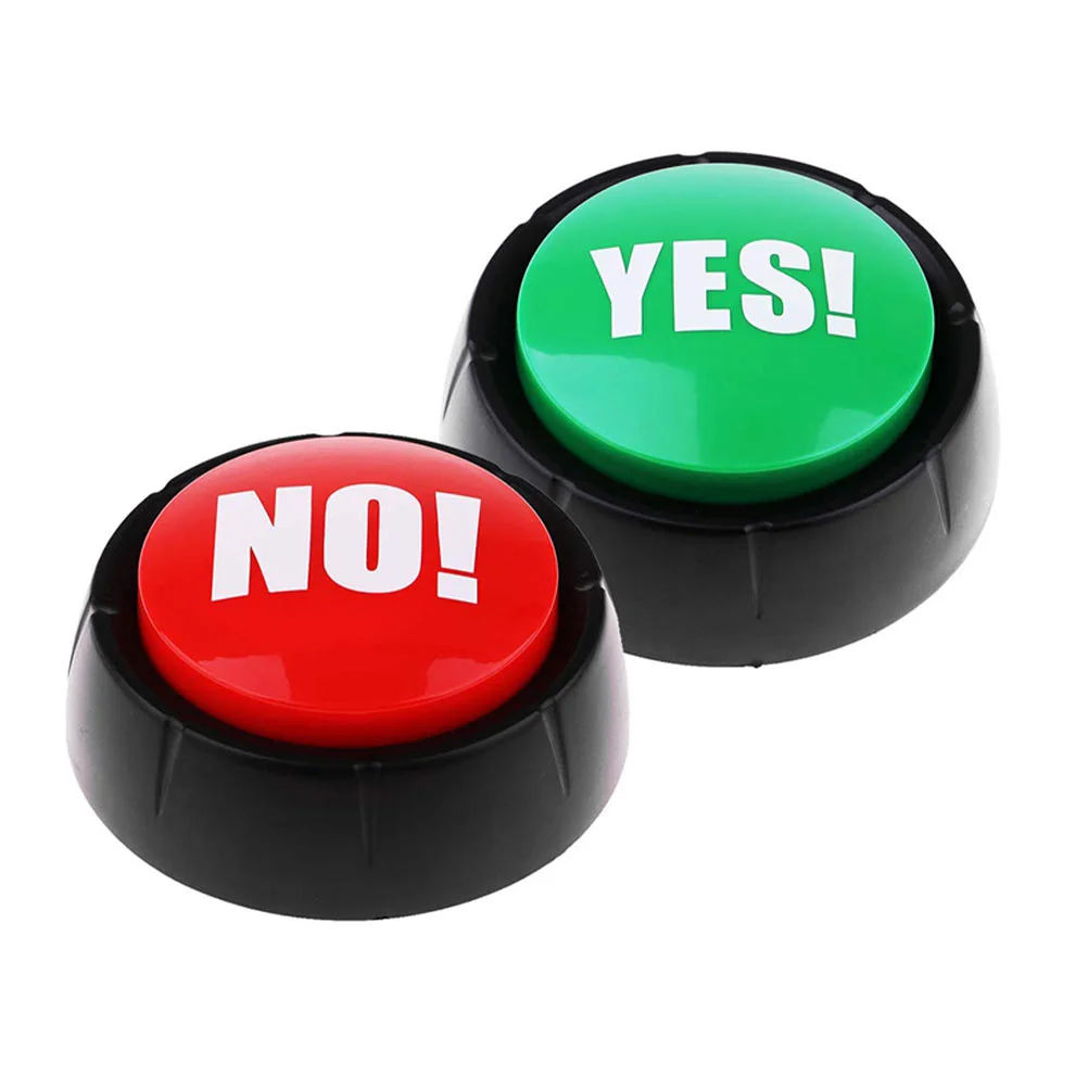 Button Sound Yes No Buttons Answer Buzzer Toy Buzzers Game Talking Party Dog Quiz Prank Funny Toys Show Recordable Wrong