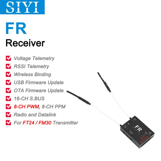 SIYI FM30 2.4G 30KM Radio Module Long Range Datalink Telemetry Bluetooth With FR Mini Receiver OpenTX OTA Racing Drones RC 7
