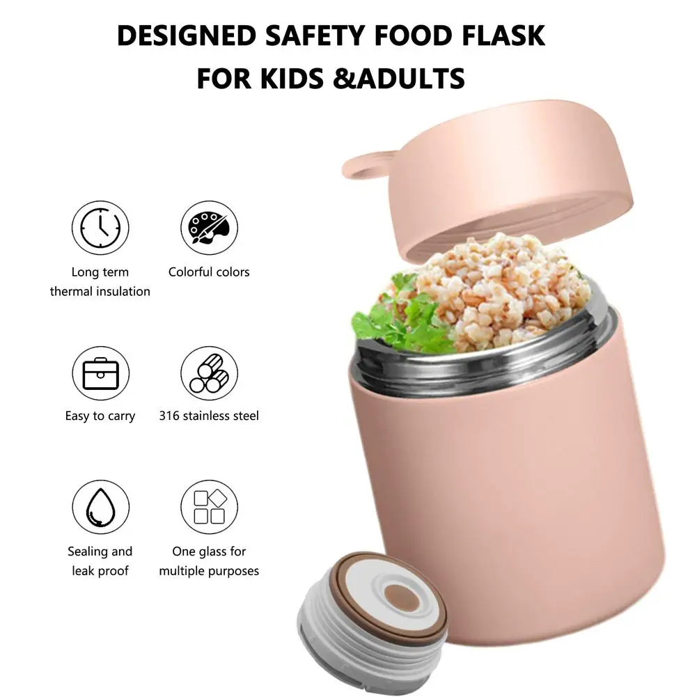500ML Insulated Lunch Box Food Container Soup Thermos Food Jar Box for Cold Hot  Food Food Flask Vacuum Cup for Kids School - AliExpress