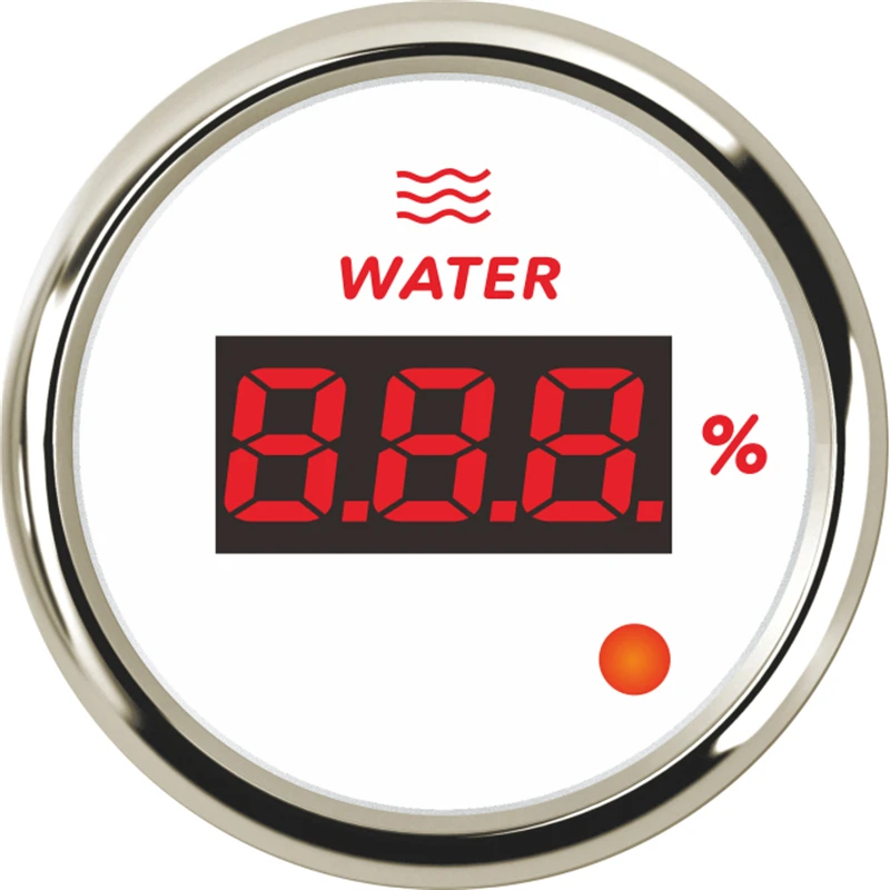 New Arrival 52mm 0-190ohm Water Level Gauges 240-33ohm Digital Water Level Meters 8 Kinds Backlight Color with Alarm for Auto