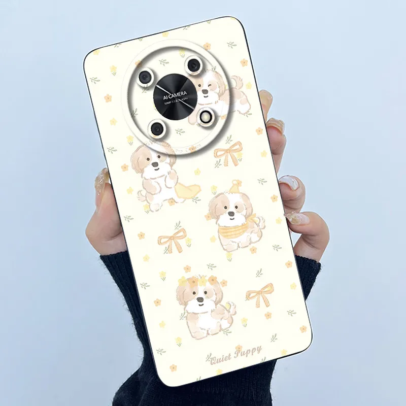 Matte Soft TPU Phone Cover with Cute Panda and Cat Design