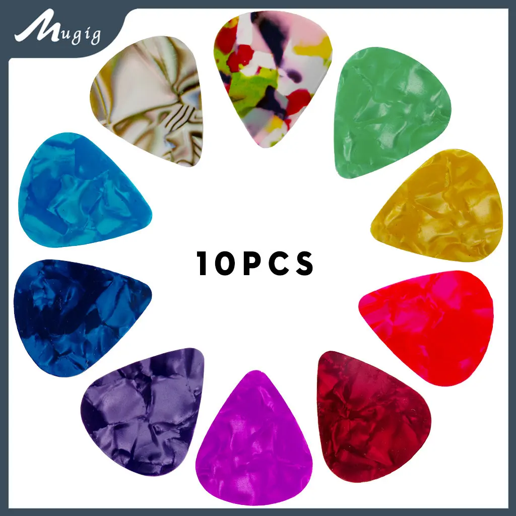 

Mugig LOOK Guitar Picks Set 10pcs Celluloid Smooth Guitar Plectrum 0.46mm 0.71mm 0.81mm 0.96mm LED Guitar Picks New Design